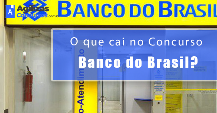 o que cai no concurso banco do brasil